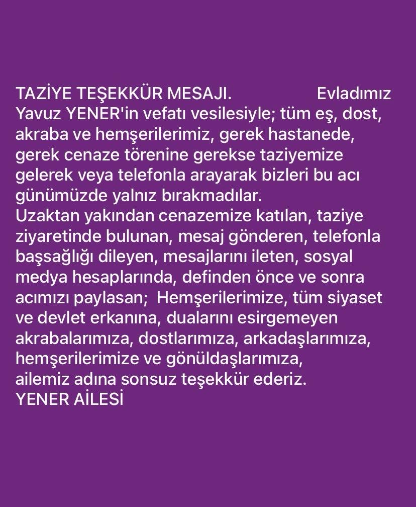 Mahmut Yener tweet media