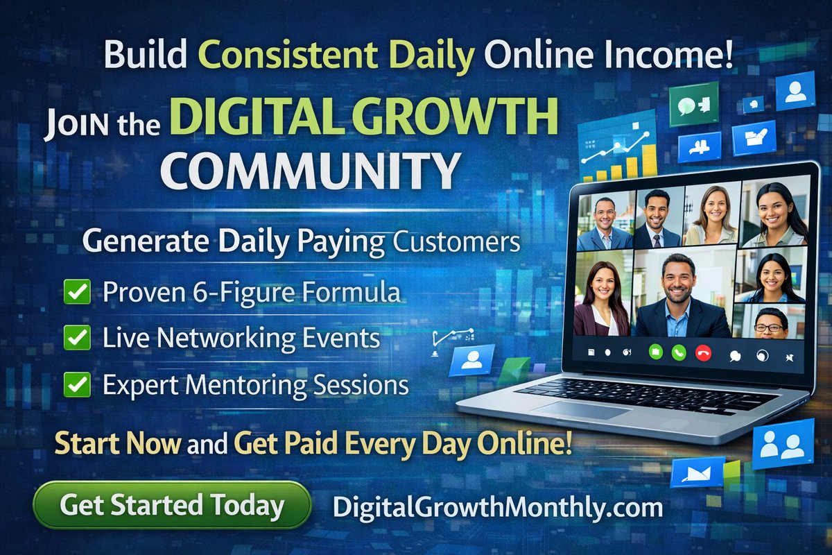 Keys2proshop's tweet photo. A Simple Way to Grow Online Income

Hello,

Building online income doesn’t have to be complicated.

The Digital Growth Community gives you a clear system, live guidance, and real support to help you grow step by step.

Inside the community:

A proven blueprint for daily-paying customers

Monthly live networking events

Live mentoring to answer your questions

Simple actions. Real results.
Video (Recap)
https://t.co/bpZTkJz4E8

Please watch Free:
https://t.co/cXeOHX9Vpl

Youtube recap
https://t.co/oI53VZg6nW

Sign up
https://t.co/9pWQzQq9RK

Product Offer
https://t.co/xaiUT5b7Vz