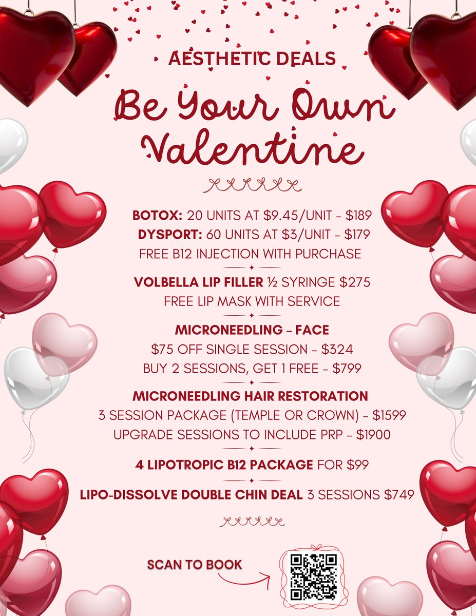InShapeMDclt's tweet photo. February Aesthetic Deals! Love yourself this February! Refresh, rejuvenate, and glow with our limited-time aesthetic specials at InShapeMD. Book now: https://t.co/YSedi0lldh https://t.co/M5IlXszx8o