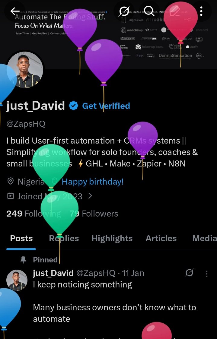 Incase you're bored, go pop some balloons on my profile 😊🥳

Happy birthday to me 🎂

Grateful for growth!