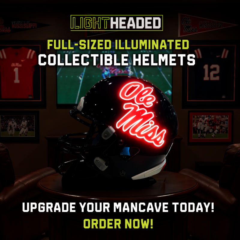 LetsGLO's tweet photo. Game room. Office. Man cave. LightHeaded Helmets instantly level it up with full-sized illuminated collectible helmets made to be displayed. 

Bold lighting. Real fan energy. Serious upgrade.