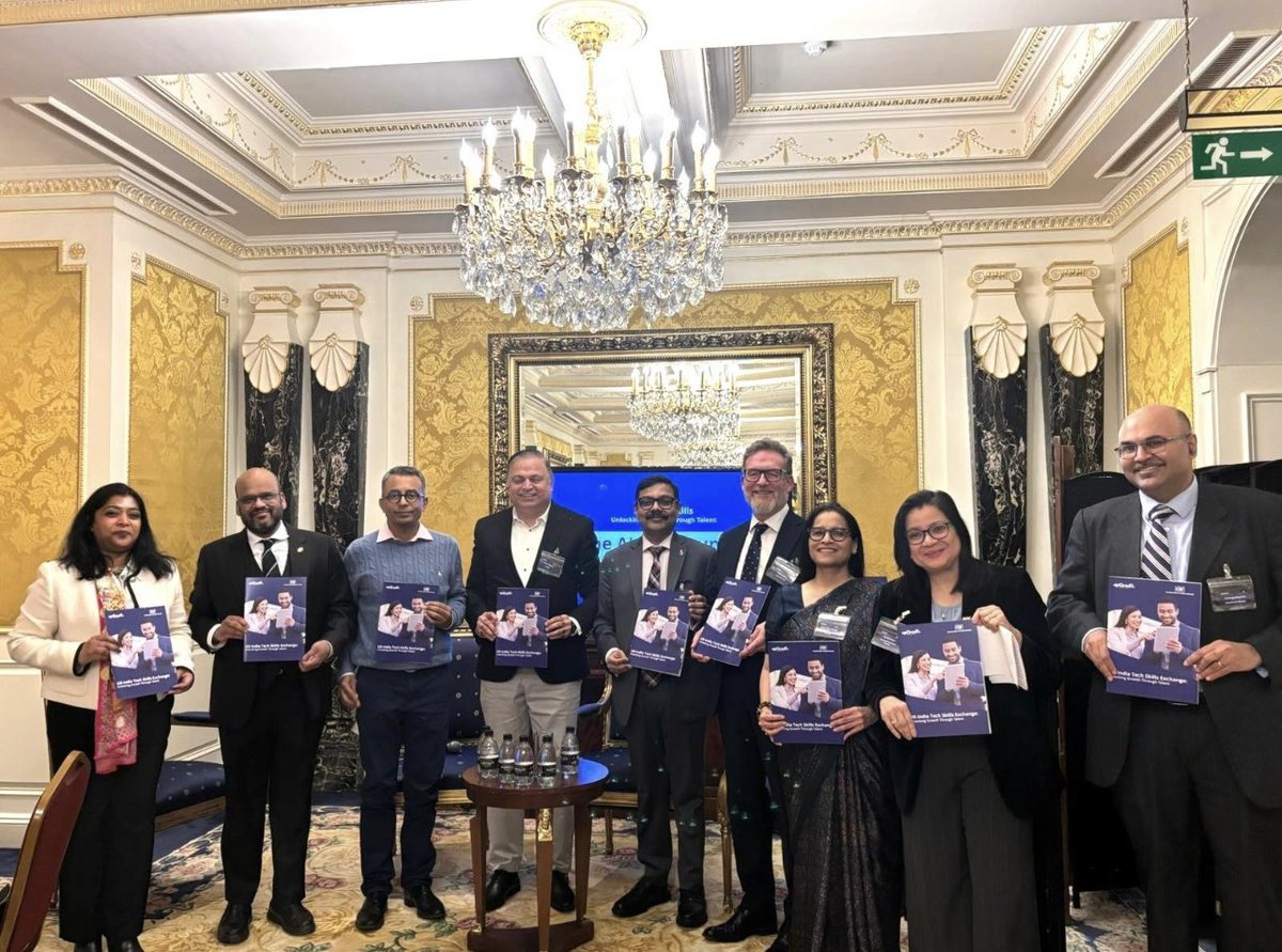 A pleasure to chair a fireside chat with the two lead negotiators of #India-#UK Comprehensive Economic and Trade Agreement: Ms. Nidhi Mani Tripathi (Indian High Commission) and Mr. Lyle Wilton (UK Department for Business and Trade) sponsored by the Confederation of Indian