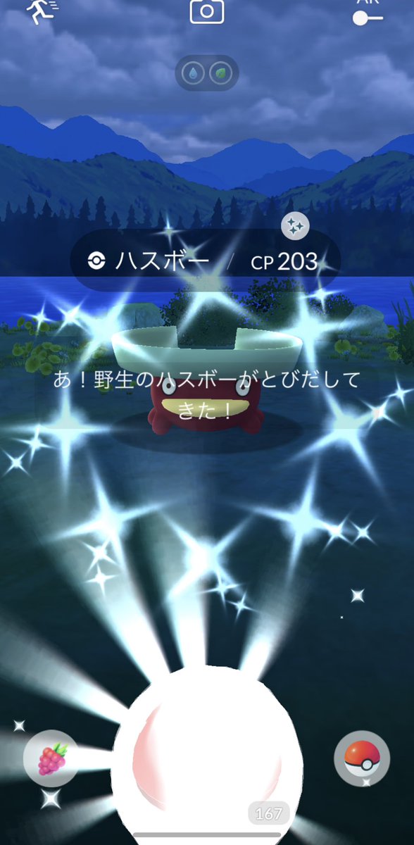 akl_gg's tweet photo. 久々の夜のポケ活🌙*.｡★*ﾟ
ハスボーきらリーン◡̈⃝︎⋆︎*
ポケふたの長押し初だったので一瞬戸惑った笑
コナンのスタンプも可愛いし、フレンドさんありがとうございます(*´꒳`*)
#ポケモンGO
#ポケふた
 #色違い https://t.co/69lUrsj2sy