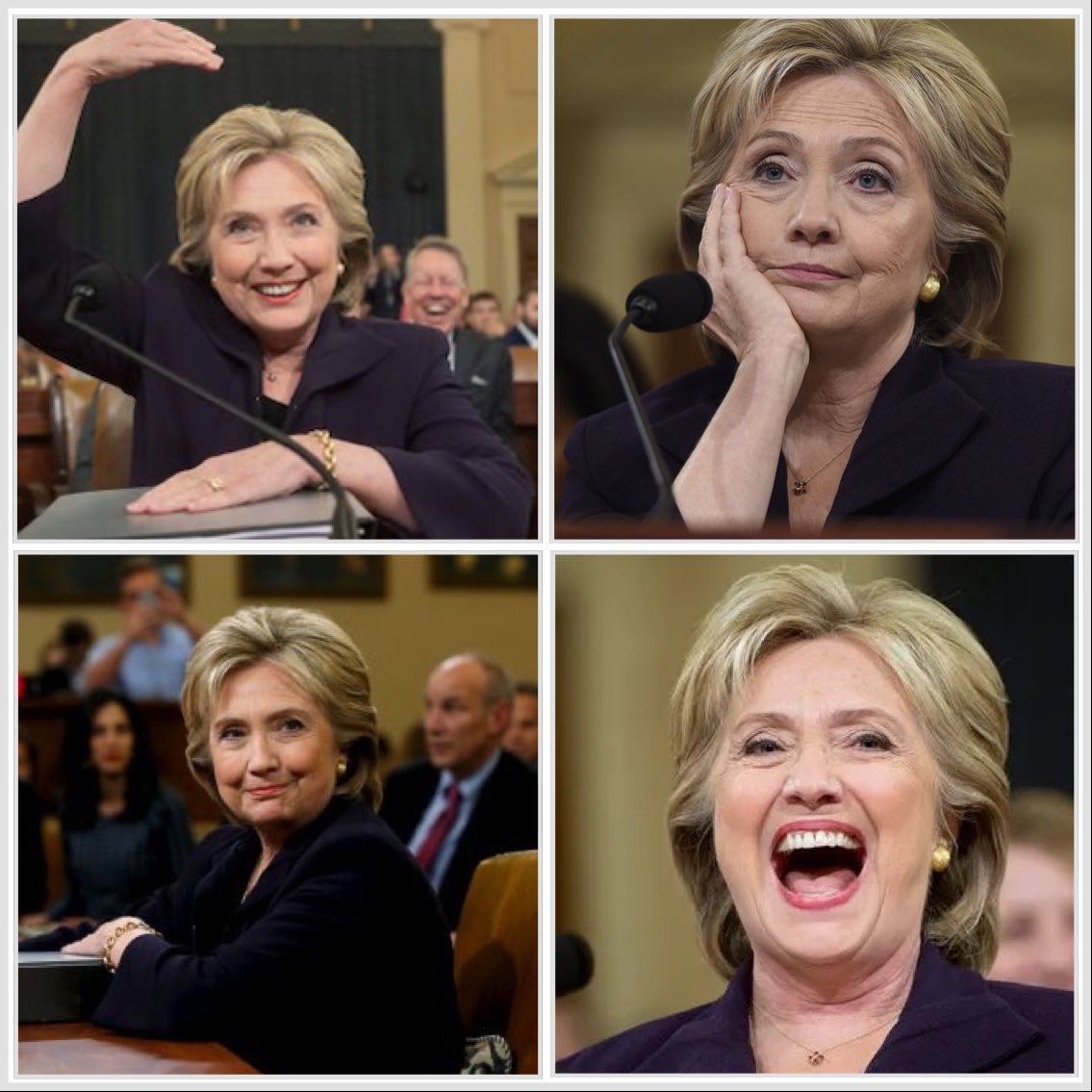 ginamilan_'s tweet image. This was Hillary Clinton during the Benghazi attack hearing after 4 Americans were killed.

Never forget.