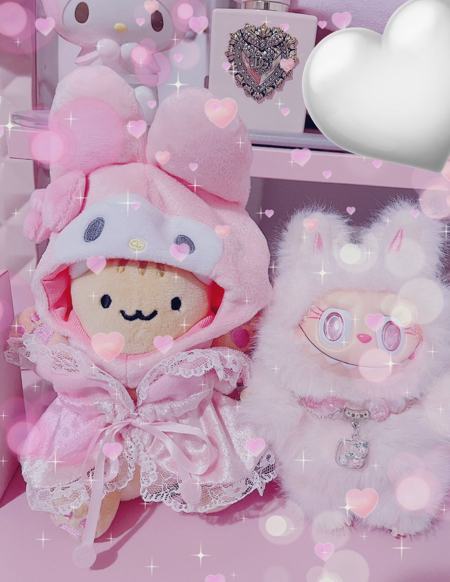 ぴーにゃっつにマイメロのぬい服着せたら可愛すぎた*･゜ﾟ･*:.｡..｡.:*･💓🤍🐰🤍💓*:.｡. .｡.:*･゜ﾟ･*ほわほわ*･゜ﾟ･*:.｡..｡.:*･💓🤍🐰🤍💓*:.｡. .｡.:*･゜ﾟ･*