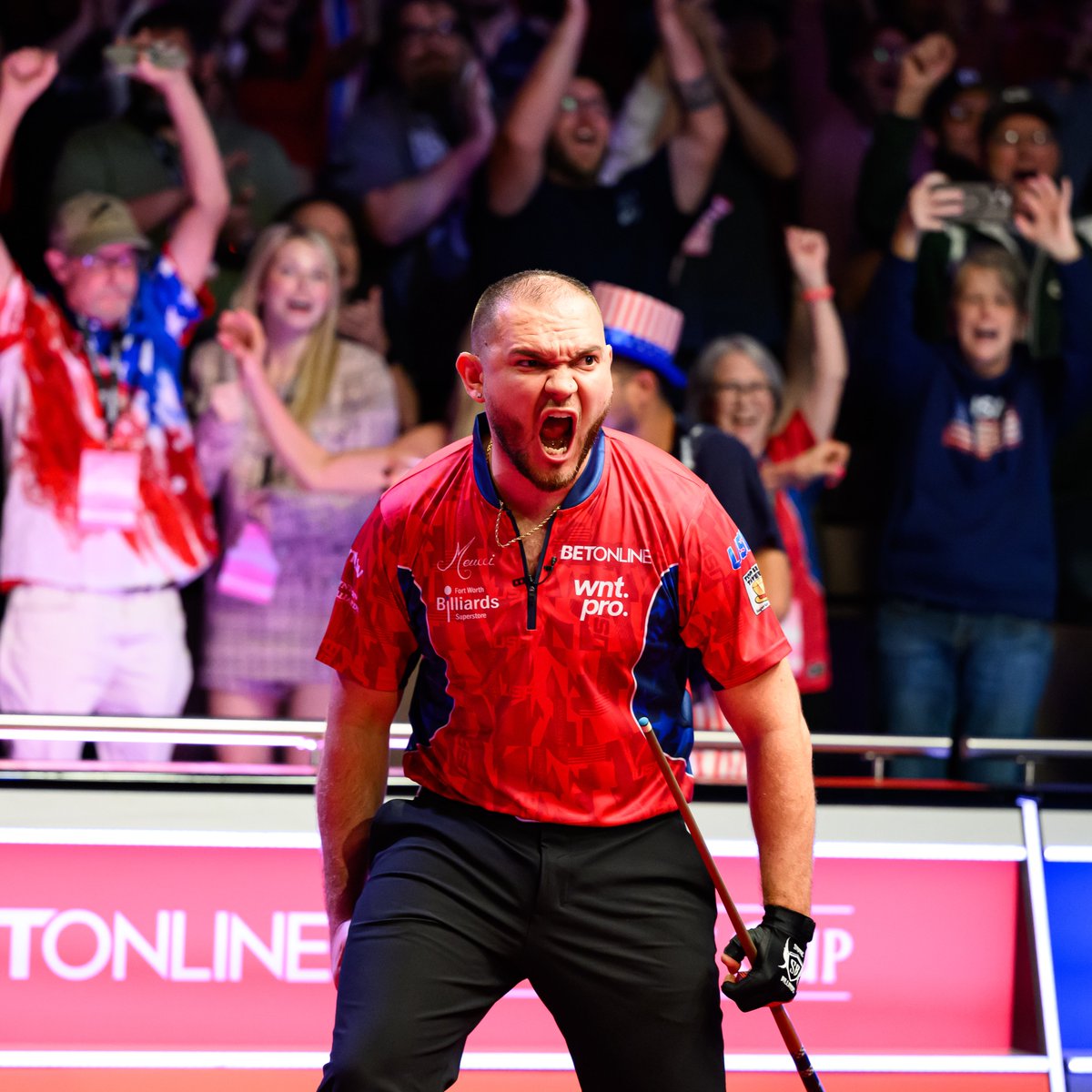 MatchroomPool's tweet image. Bringing the noise at the Mosconi Cup 🔊

Be a part of the incredible atmosphere in Orlando, limited tickets are available on the Matchroom Pool website 🎟️