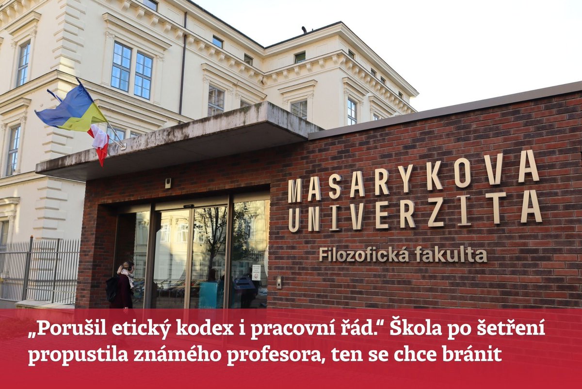enkocz's tweet photo. https://t.co/zC6bm6IrFA
Známý profesor Ivan Foletti přišel o místo na Masarykově univerzitě. Historik, jenž čelil rozsáhlému internímu šetření, podle děkanky dlouhodobě vystupoval vůči studentům i akademikům nevhodně. Deníku N děkanka popsala konkrétní důvody kroku. Foletti vinu odmítá a výpověď považuje za nezákonnou.