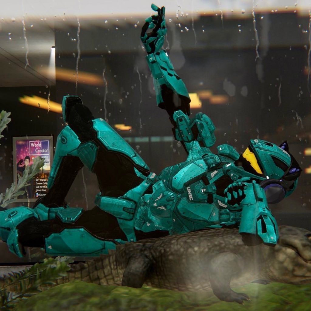 giraffimation's tweet photo. @VRChat Imagine going to erp, and they pull that portal out,aaaa so romantic...wait who is that in the crocodile tank? @wuushie https://t.co/C7Sr58FIOr