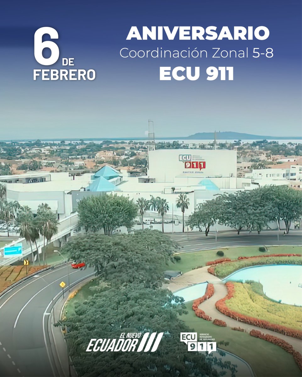 ecu911sambo's tweet photo. Hoy celebramos el aniversario del Centro Zonal #ECU911 Samborondón, reafirmando nuestro compromiso de servir a la comunidad las 24 horas. 🚑🚓🚒

¡Gracias a nuestro personal por su vocación de servicio!

#LíneaÚnicaParaEmergencias https://t.co/X45XIuFrDw
