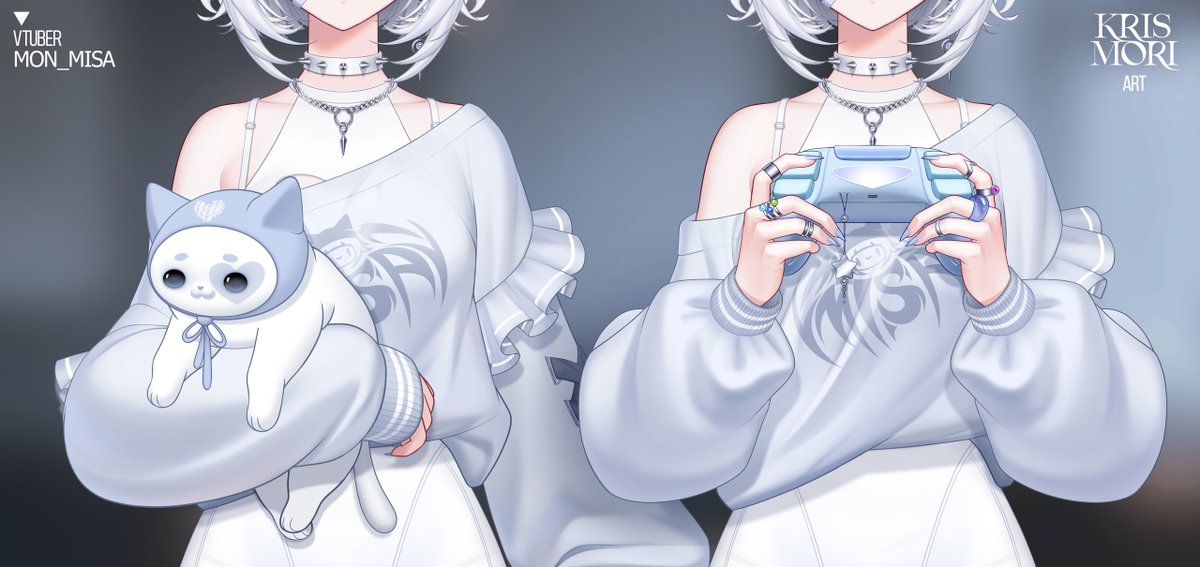 KrisMoriART's tweet photo. 🤍A kitten in hand and gamepad hands for a VTuber – mon_misa

#Live2D #vtubermodel #vtuber #Live2DWIP #Art https://t.co/ENrDhk41hr