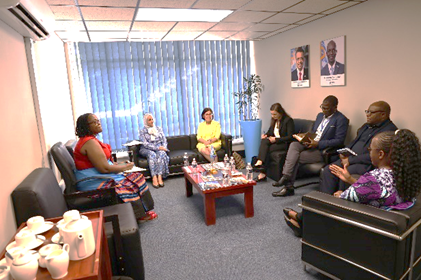 WHOSouthAfrica's tweet photo. @WHOSouthAfrica was pleased to welcome H.E. @DaramaNilvana to our Pretoria offices 🤝🇿🇦🇹🇷. Our discussion reinforced shared public health priorities &amp; strengthened coordination on next steps. #Türkiye is a valued member of @WHO and a strong partner for global health. https://t.co/bor5rUY6xy