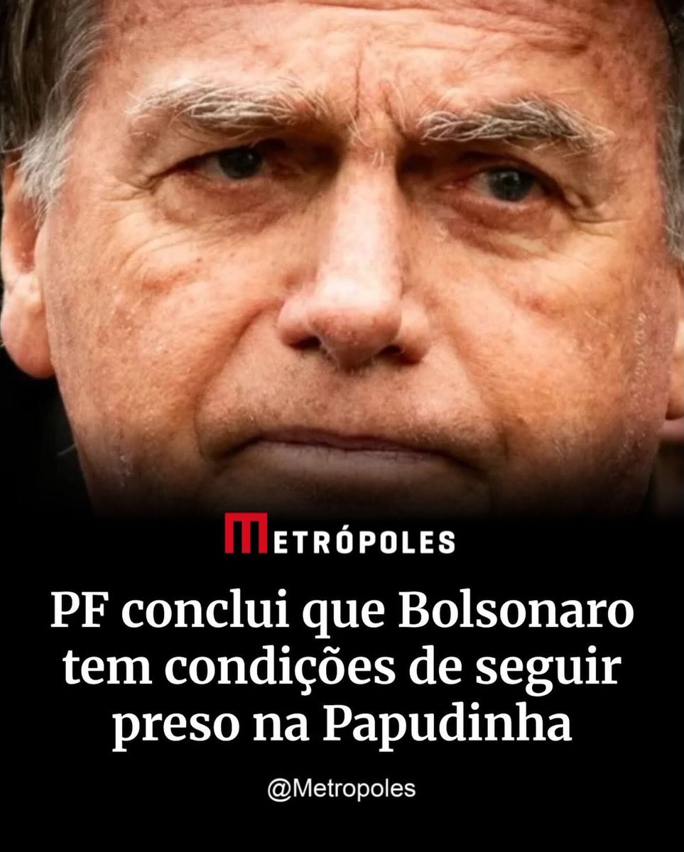 Não colou o papo de que ele não está bem na Papudinha.