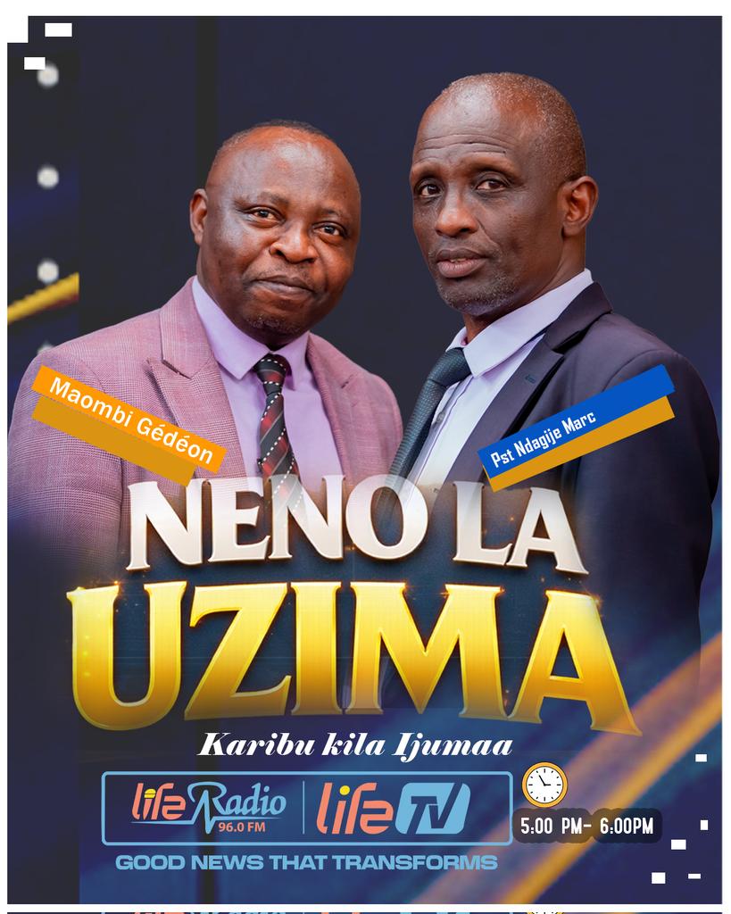 liferadio96fm's tweet image. Ntucikwe n’ikiganiro #NenoLaUzima.
Buri wa Kuwa Gatanu, guhera saa kumi n’imwe kugeza saa kumi n’ebyiri z’umugoroba (5:00–6:00 PM) kuri Life Radio ivugira 96.0 FM, Life TV, YouTube, Facebook, nizindi mbuga z'Itorero (LifeRadio-Tv).

#adepr #itoreroadepr