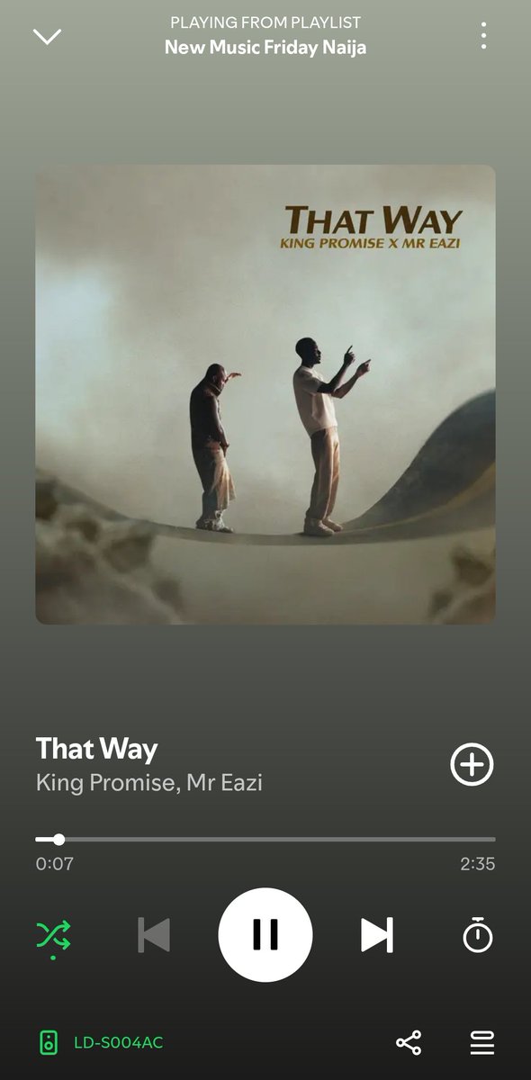 King Promise and Mr Eazi na level wah oo! 😎 The way una vibe together for this single, e clear say una put proper sauce inside. E just dey hit different, no be small thing.

That Way King Promise ft Mr Eazi