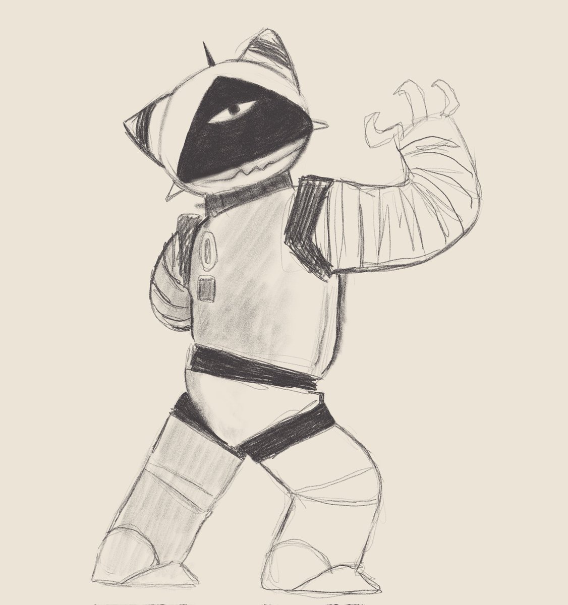rootfeeder's tweet image. Sketch of Robot Friend (still thinking of a name)