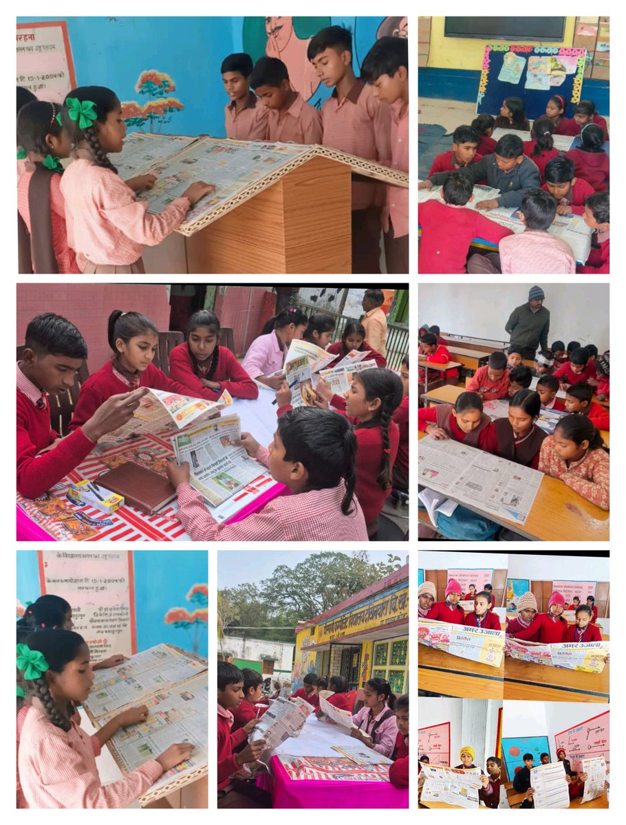 🗞️📚 विद्यालयों में समाचार पत्र का नियमित वाचन हो रहा है, जिससे बच्चों में नवीन घटनाओं व समसामयिक सूचनाओं के प्रति जागरूकता बढ़ रही है।इससे विद्यार्थियों का ज्ञानवर्धन, भाषा कौशल एवं विचार अभिव्यक्ति सशक्त हो रही है। जागरूक ,सक्षम व जिम्मेदार नागरिक निर्माण प्रगति पर है,,