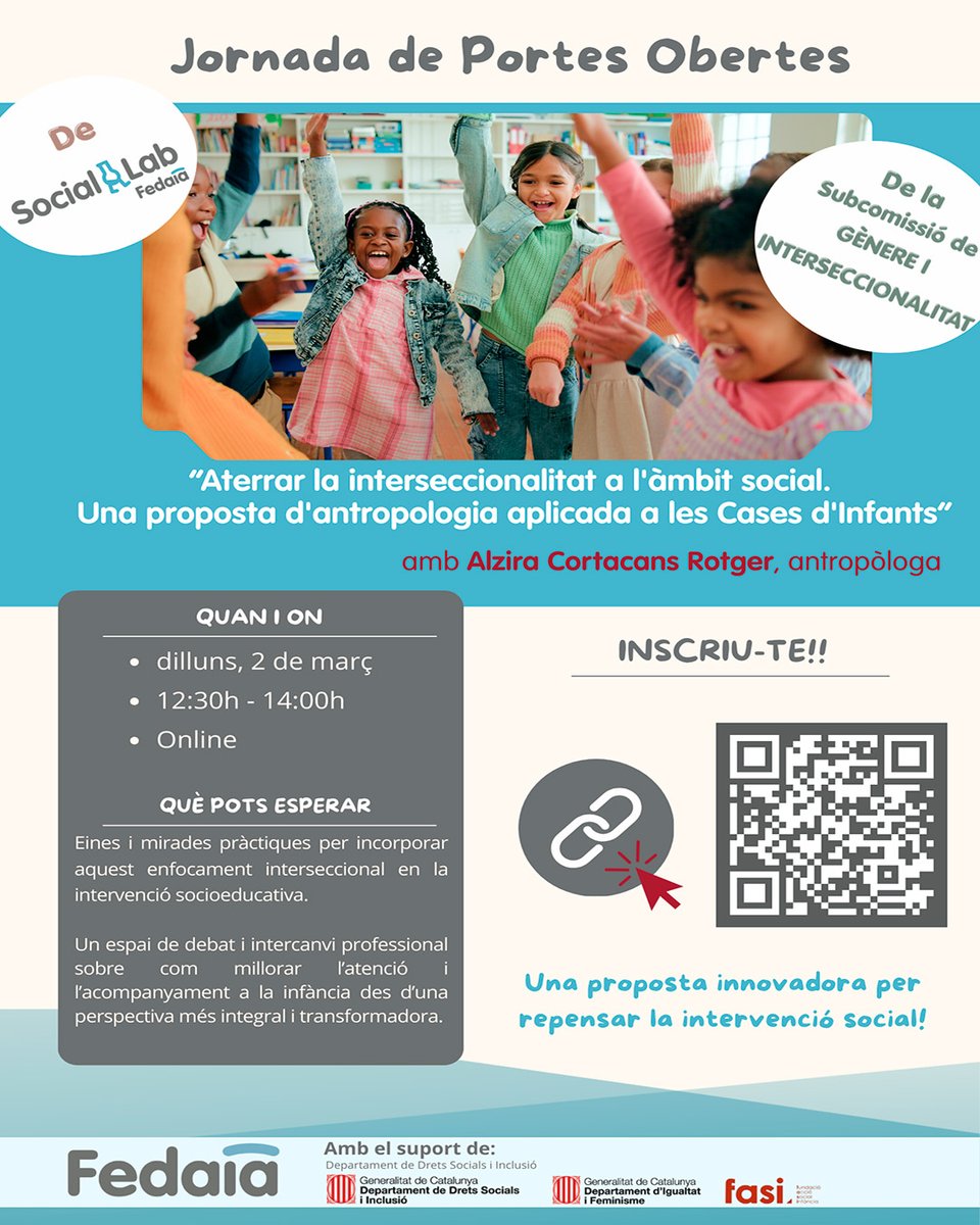 FEDAIA's tweet photo. Jornada portes obertes del Social Lab i de la subcomissió de gènere i interseccionalitat

🗓️ Dilluns 2 de març
⏰ De 12.30 a 14 h

Inscripcions: https://t.co/DCQB4K8Xxh

#FEDAIA #SocialLab https://t.co/3OfZQzQPwZ