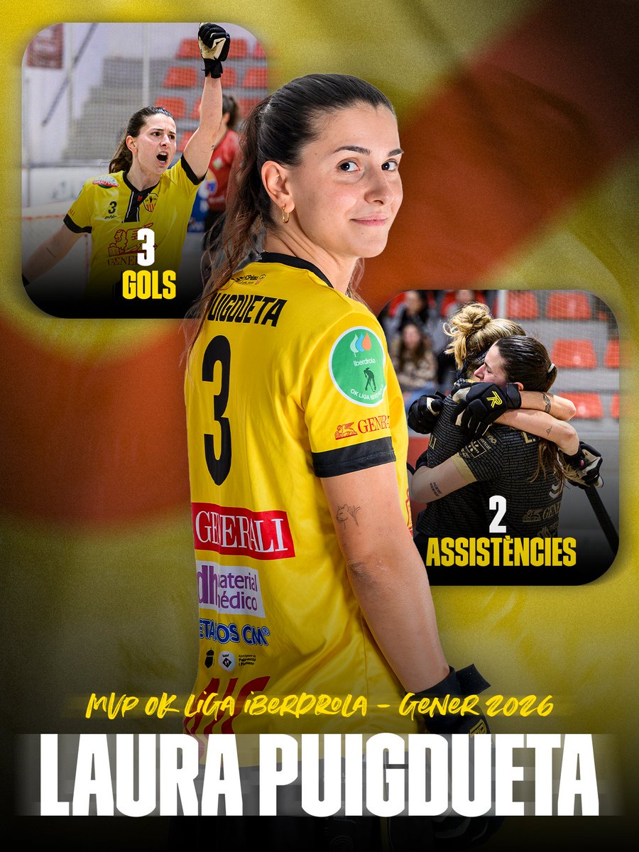 🔥 MVP

💛🖤 La <a href="/laurapuigdueta/">Laura Puigdueta</a> ha sigut nomenada millor jugadora del mes de gener a l'OK Liga Iberdrola

#TenimUnaPassió #SomhiLleones