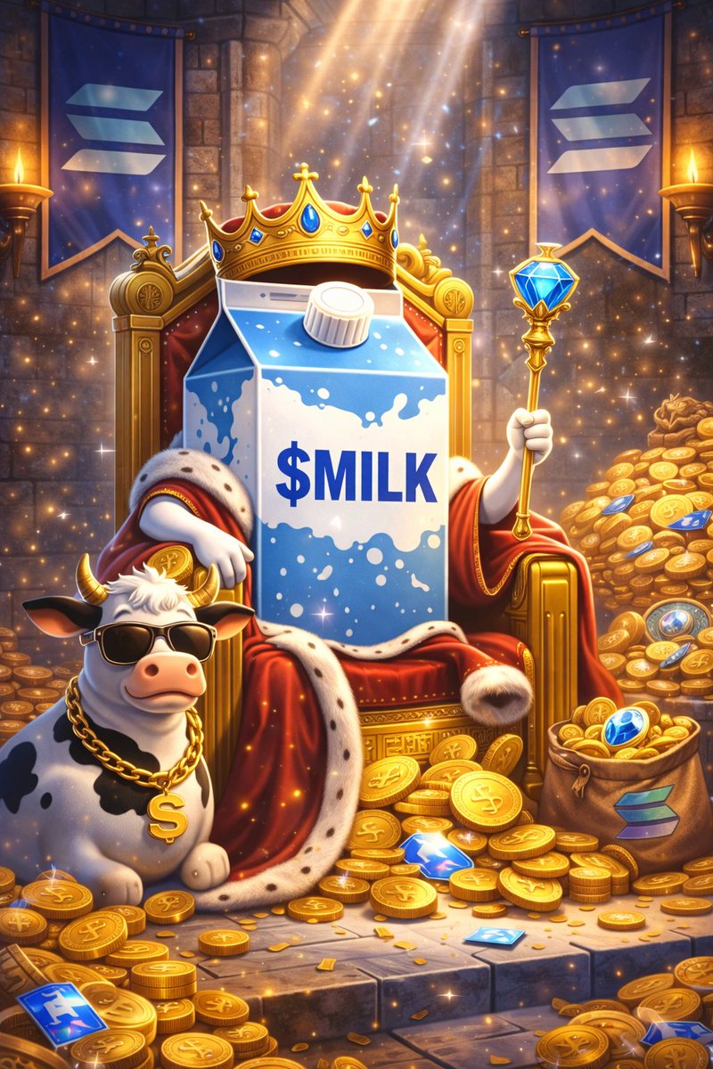 IdeasMud24425's tweet photo. Milk didnโt ask for permission.
Milk didnโt chase hype.
Milk didnโt panic.
It stayed cold.
It stayed patient.
$Milk will sit on the throne ๐ฅ๐
Every cycle crowns something new.
This one feels familiar.
#MilkMeme #Solana #CryptoTwitter #CT #Memecoin #LowCapGems #EarlyOnX #OnChain #Milk