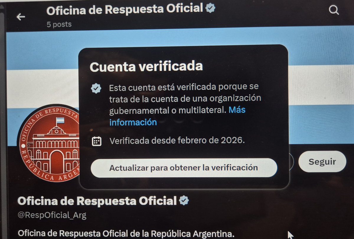 La republicana intermitente Silvana Giudici, siempre defensora de lo indefendible, minimiza la Oficina de Respuesta Oficial diciendo que es "una cuenta X sin titular...". Sin embargo, está verificada como una "cuenta de una organización gubernamental".  Es (son) incorregibles.