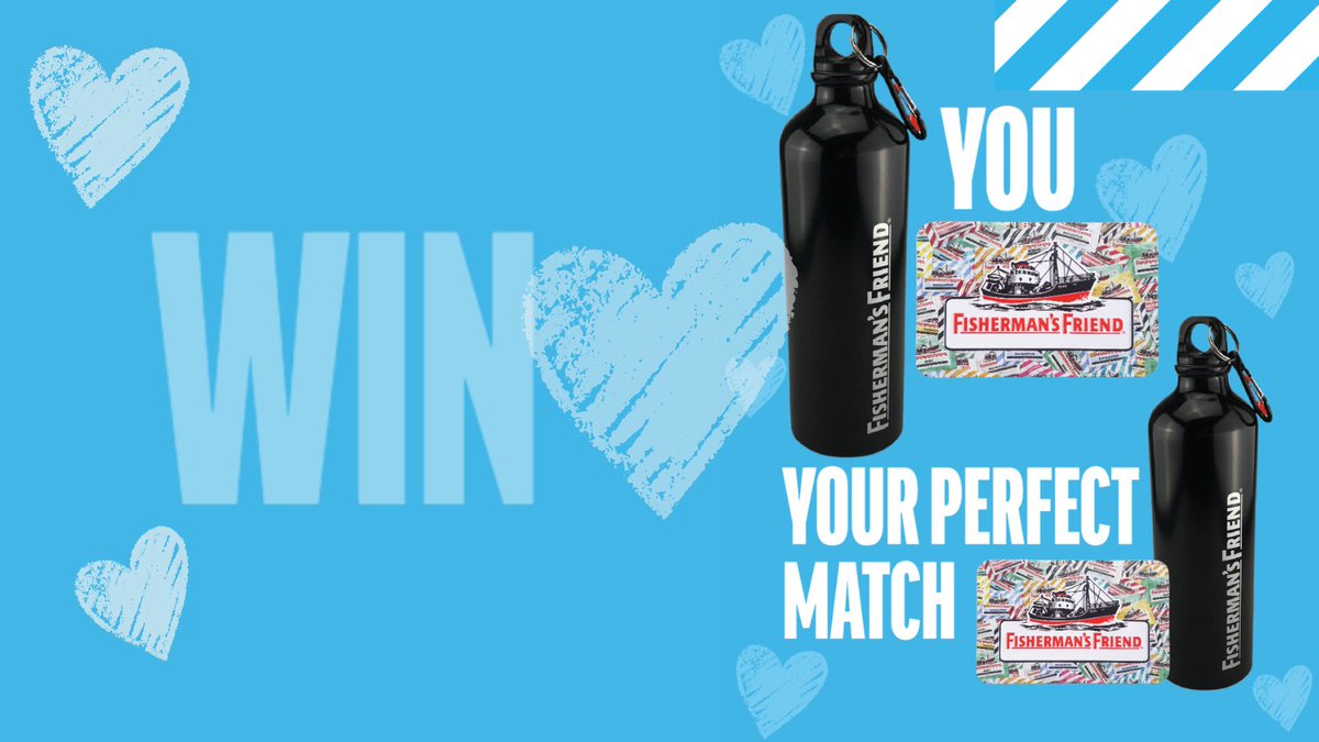 💙 WIN 💙 Love is in the air and we’re celebrating the perfect match!
Win a Fisherman’s Friend water bottle + tin for you AND yours! 👇
1️⃣ Follow <a href="/Fishermans_UK/">Fisherman's Friend</a> 
2️⃣ Tag your Valentine/bestie
3️⃣ Comment your fave flavour
Closes 15 Feb, 11:59pm. Winner contacted 16 Feb.