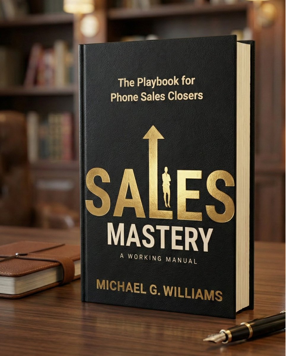 SalesMastery_HQ's tweet image. My book just dropped. Grab the paperback: a.co/d/02Gn0YIo

Sales Mastery: The Playbook for Phone Sales Closers is LIVE.

35 years ago I picked up a phone and made my first sales call. I was terrible.

Since then I've: 
→ Trained 500+ reps 
→ Closed deals on 5 continents…