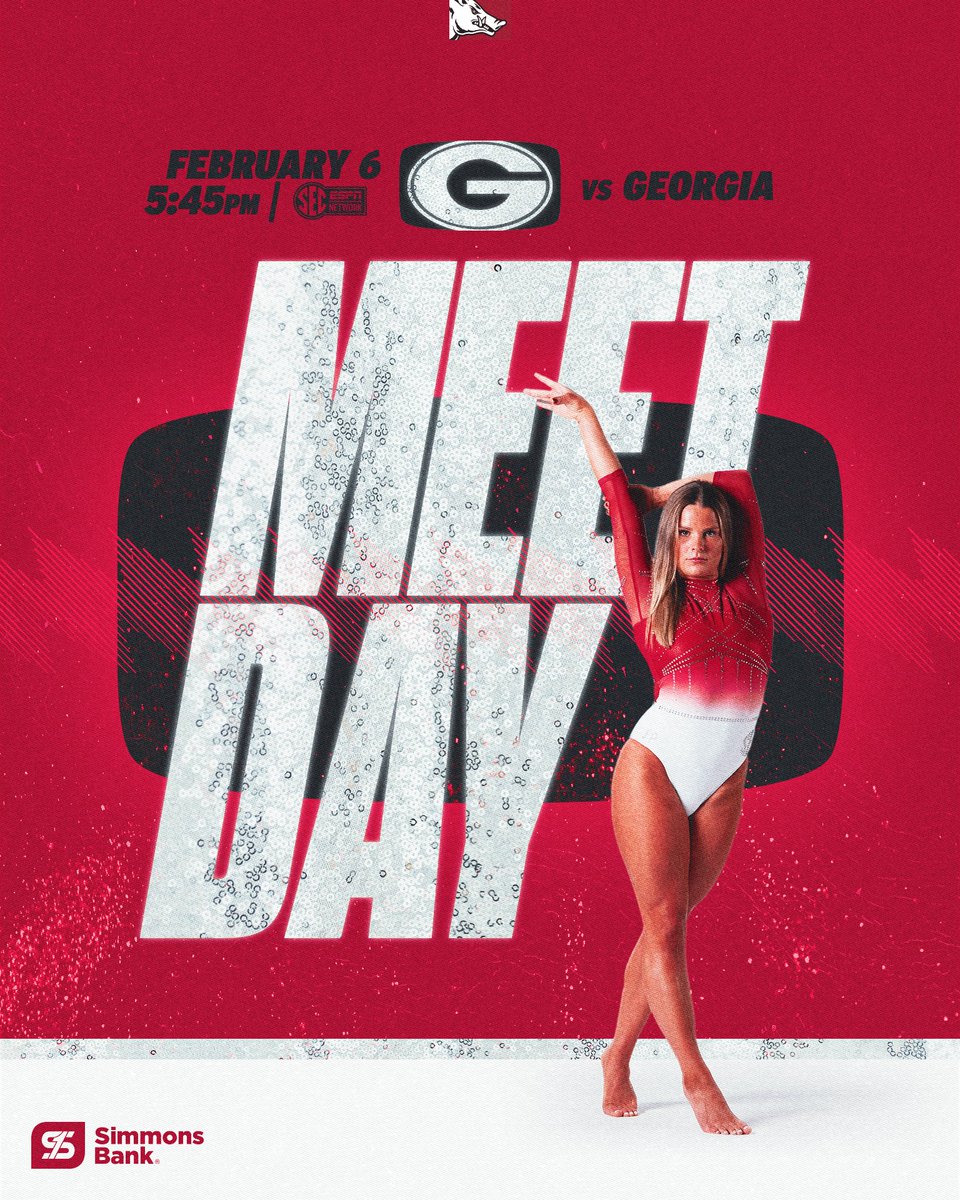 Back home against the Dawgs 🐗

🆚 Georgia
📍 Bud Walton Arena
🕕 5:45 p.m.
📺 <a href="/SECNetwork/">SEC Network</a> 
🎟️📊📝 bit.ly/meetday26