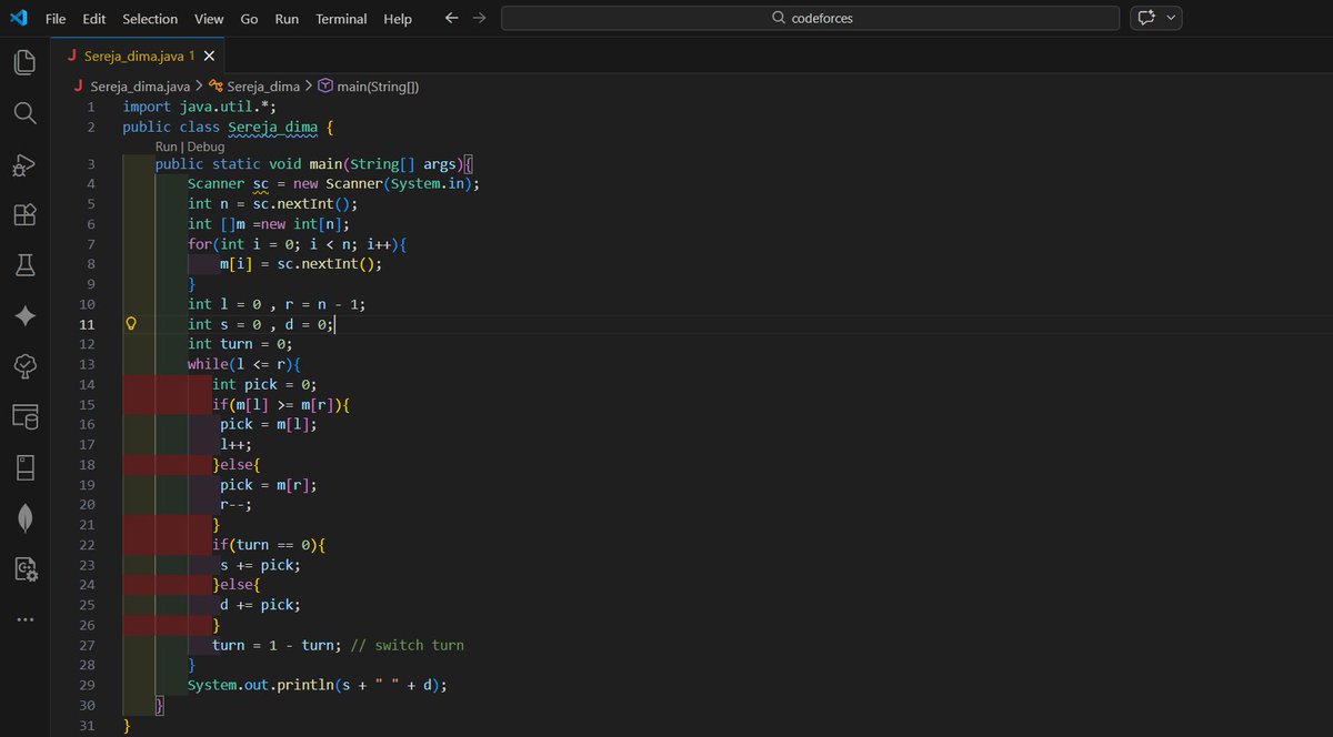 mandira9051's tweet photo. 💻 DAY 26 of solving problems on codeforces
#vitbhopal #vit #java #dsa #dailyquestion #consistency #practice #31daysofcodingchallenge #codeforces #Coding https://t.co/DC8AV8XMwT