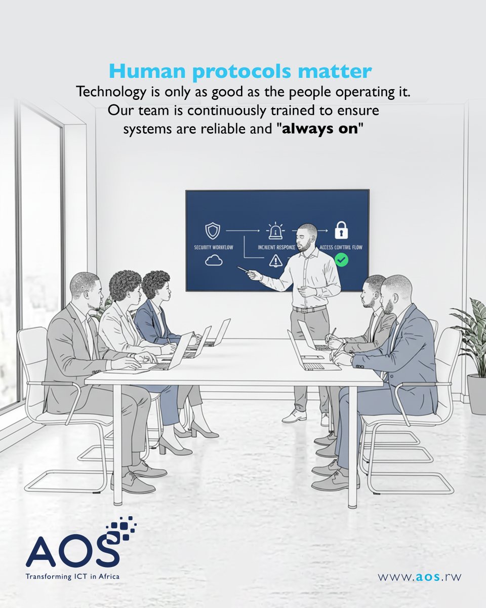 How do you build trust into infrastructure? The answer is: layer by layer.

At AOS, that means everything from how our facilities are designed to how our teams are trained. Swipe through to see what goes into running Rwanda's leading data centre.