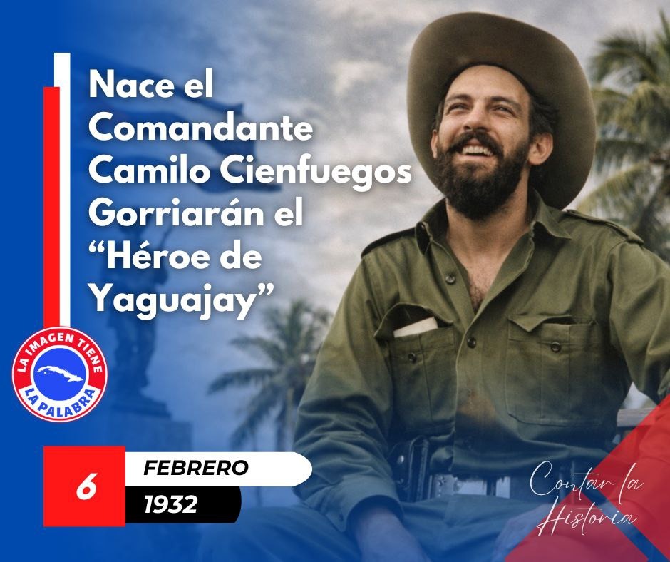 En el aniversario 94 de su natalicio, nuestro homenaje a Camilo Cienfuegos, ejemplo de coraje, humildad y lealtad absoluta a #Fidel y a la Revolución. De esa estirpe de hombre extraordinario venimos los cubanos.
#CubaEstáFirme #MatancerosEnVictoria #somoscorreosdematanzas