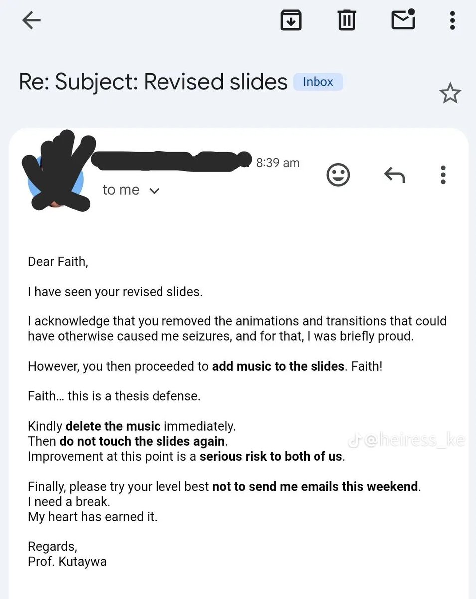 Someone just posted this on TikTok😭😭😭😭😭😭 We really do put our supervisors through a lot