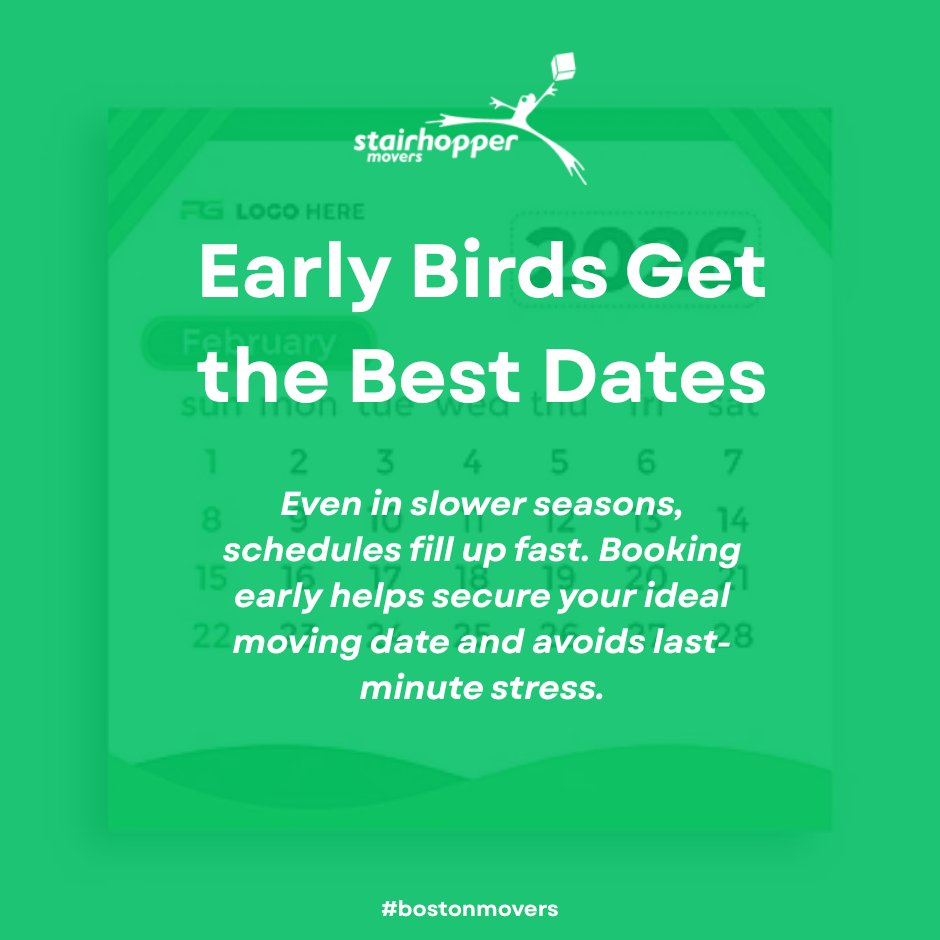Stairhoppers's tweet image. The secret to a stress-free move? Booking before everyone else does. Secure your ideal date and skip the last-minute scramble. 😊💪
#MoveSmart #PlanAhead #StressFreeMove