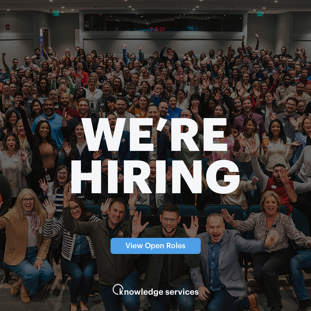 We’re growing our Indianapolis team at Knowledge Services and have several open roles across technology, compliance, and information security.

View open roles and apply here: hubs.li/Q0425D0J0