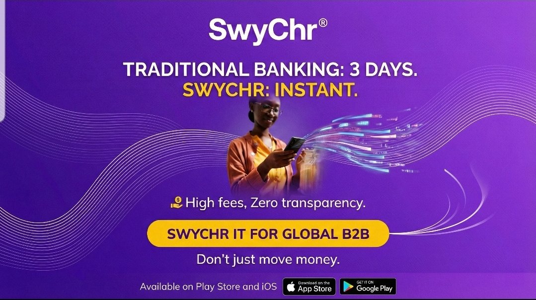 swychrglobal's tweet photo. Traditional banking takes 3 days to move money, high fees, zero transparency.

Swychr is here for you 

 The choice for global B2B is simple. Don't just move money but Swychr it. 

Check us out👇

 https://t.co/BgfLe7RLk1

#fintech 
#b2b 
#swychr
 #globaltrade https://t.co/WdNAfNv0dD