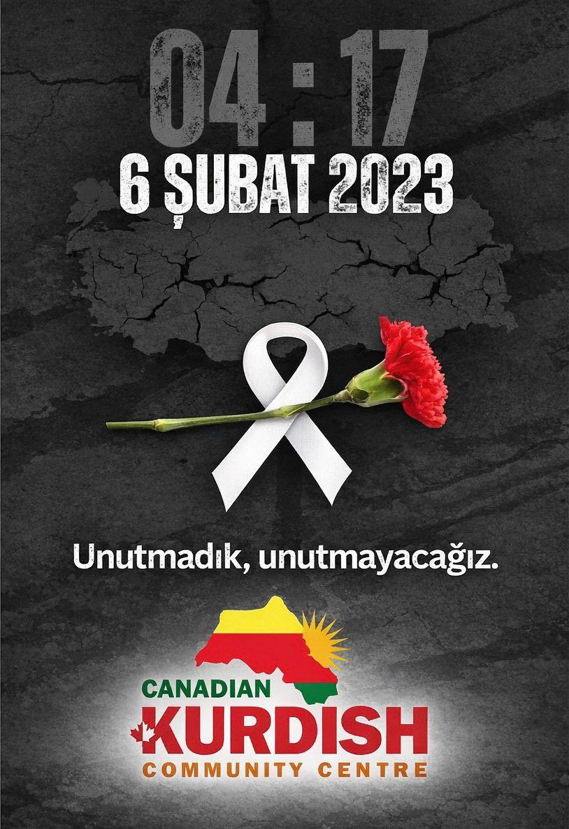 “On binlerce insanın yaşamını yitirdiği, büyük yıkıma, acılara yol açan 6 Şubat depreminin üzerinden üç yıl geçti. Öncelikle depremde yakınlarını kaybedenlere bir kez daha başsağlığı diliyor, yaralılara şifa diliyor, yaşanan büyük acıları paylaştığımızı belirtiyoruz” #6subat2023
