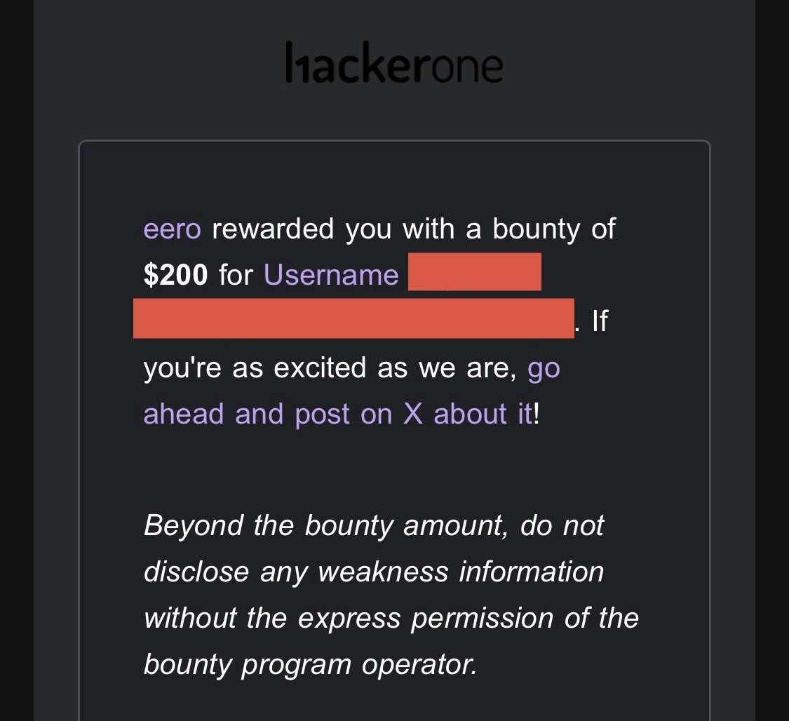 developer_ali15's tweet photo. Yay, I was awarded a $200 bounty on @Hacker0x01! https://t.co/Xdf1O5tigx #TogetherWeHitHarder https://t.co/kGJn91OHjx