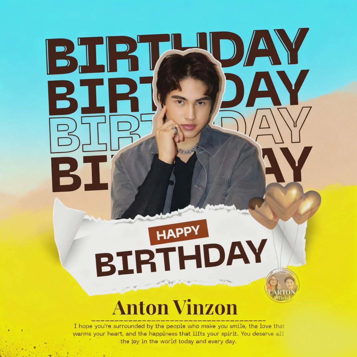 titasofcarton's tweet image. Happy, happy birthday, Anton! May all your wishes in life come true, and may you have many more birthdays to come. Our wish for you is that you achieve your dreams and enjoy a long, healthy life. Always remember that the Titas of Carton Official are always here, supporting you.