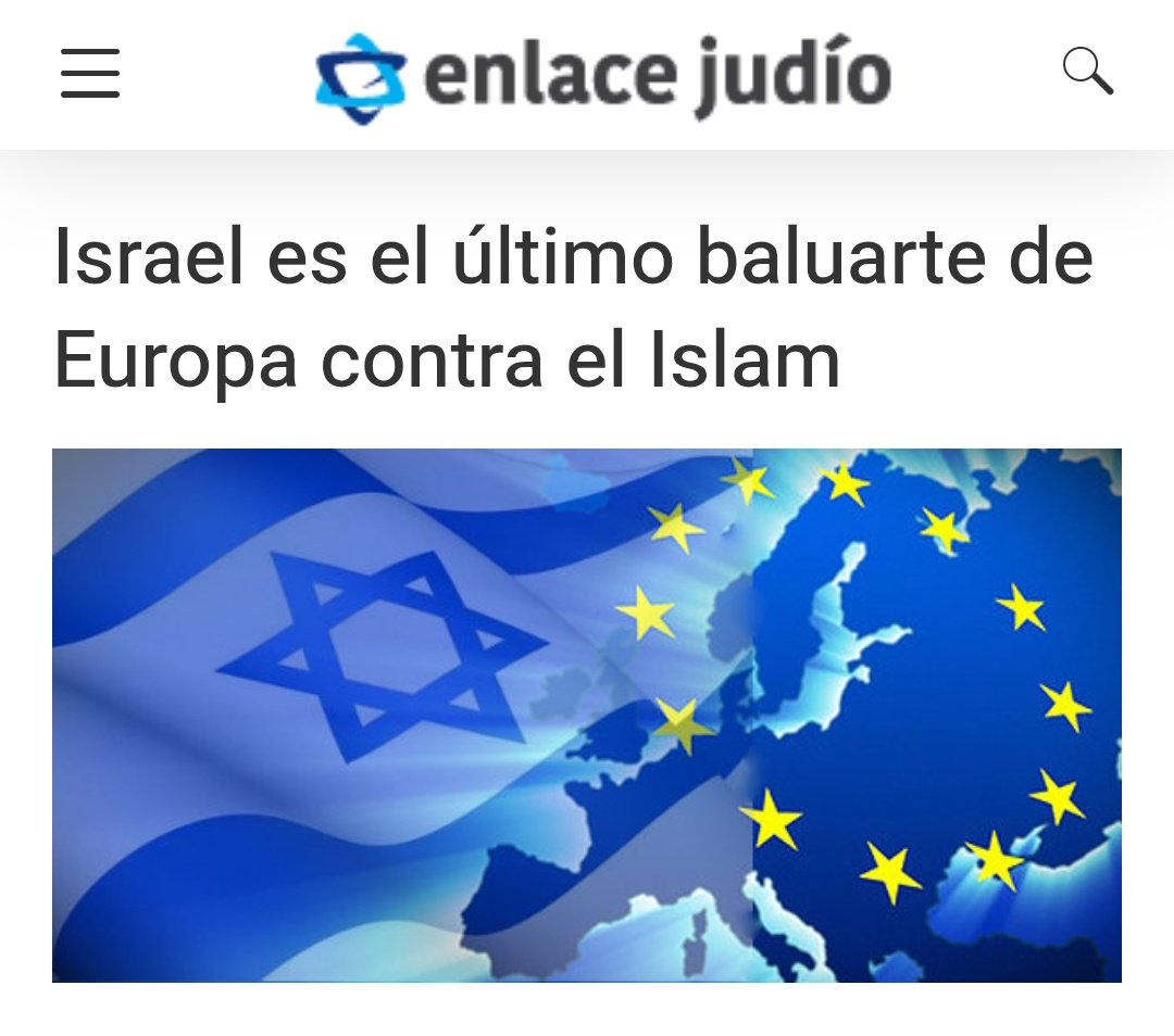 Europa en 1948:
✝️94%
☪️2%

Europa ahora:
✝️66%
☪️6%

Israel en 1948:
✝️3%
☪️10%
Israel ahora:
✝️1,8%
☪️20%

Cuando te cuenten que Israel🇮🇱 es un "baluarte contra el Islam", recuérdale que según los datos ISRAEL ES UN BALUARTE CONTRA EL CRISTIANISMO.