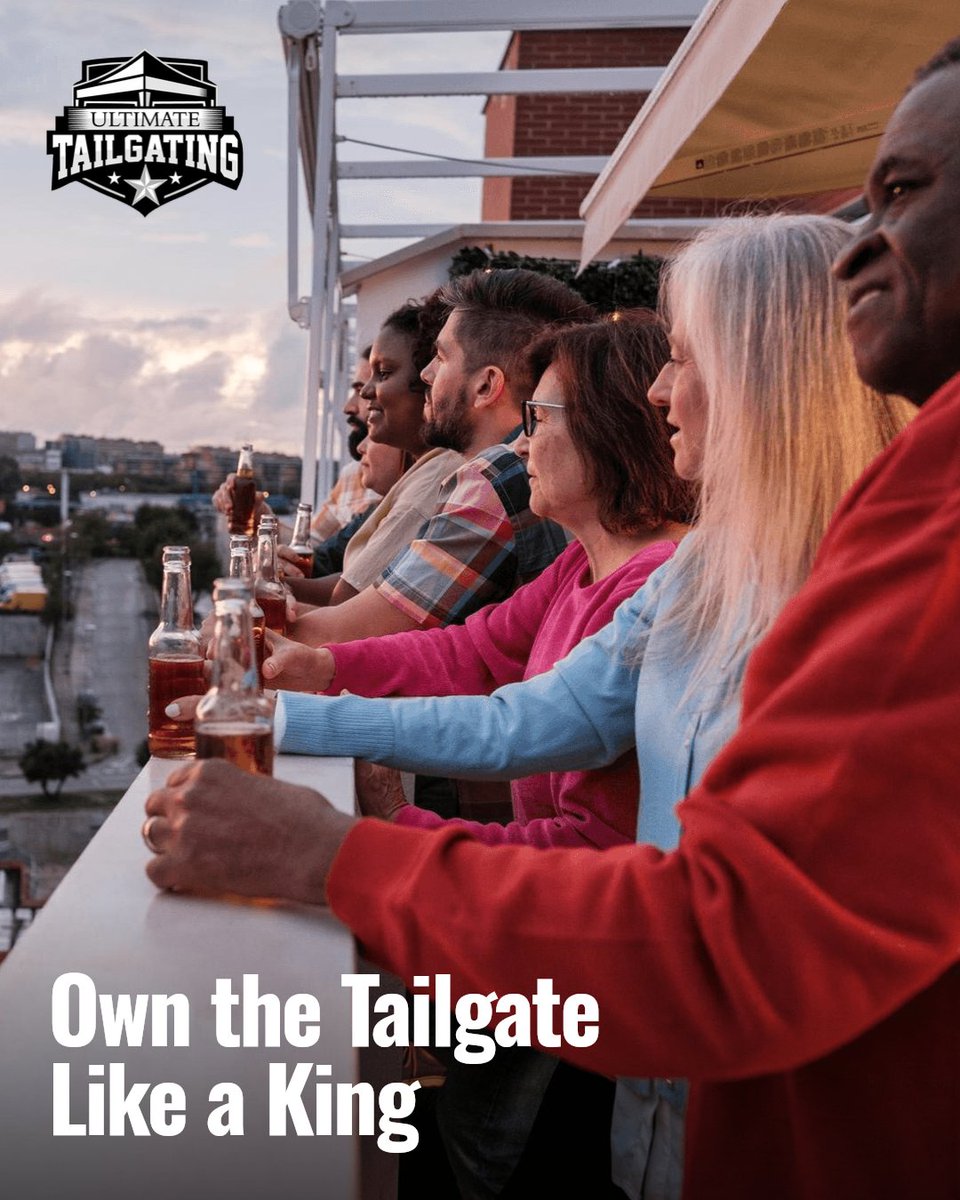 UltimateTailga1's tweet image. Luxury RV tailgating = game changer! Executive Suite RV: 2 TVs, full bar, rooftop deck. Vision Bunkhouse: sleeps 8, suspended patio. Be the tailgate KING! Let's get you set up! #RVrental #BeUltimate