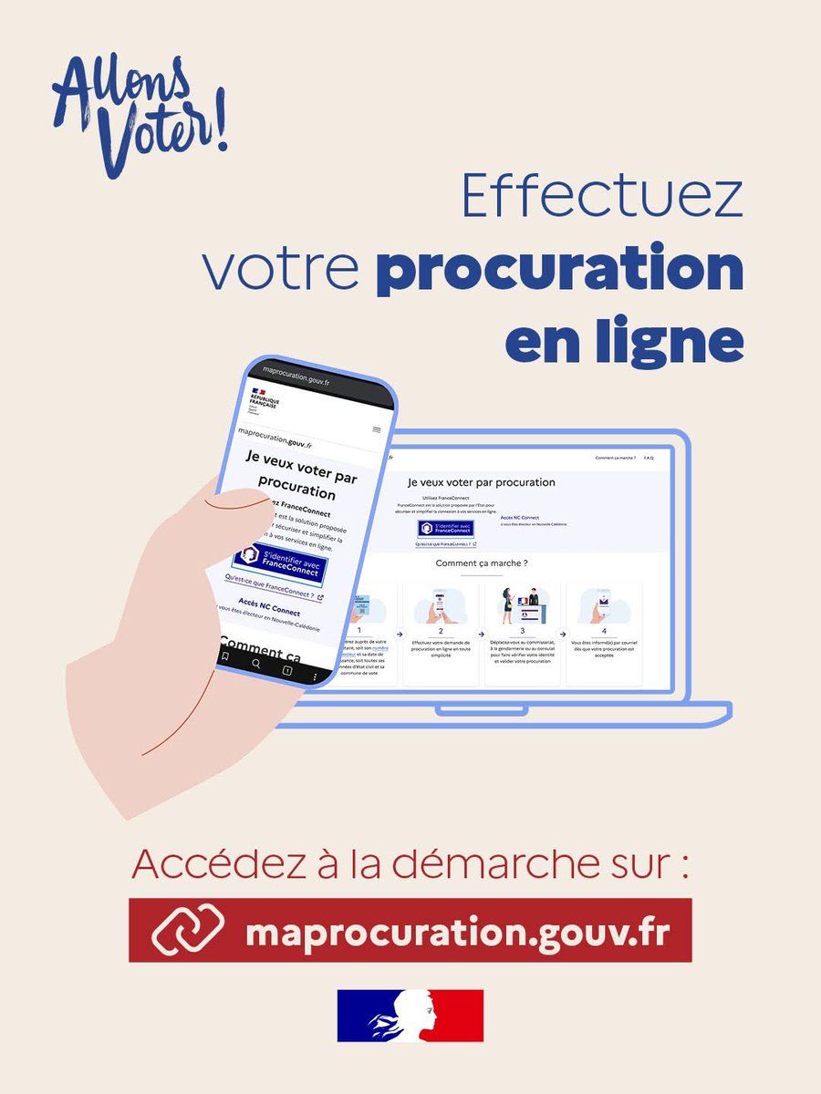 Image de Préfet de Guadeloupe - #Municipales2026 | Vous serez absent le jour du vote ? 

👉 Vous pouvez voter par procuration !

🔗 