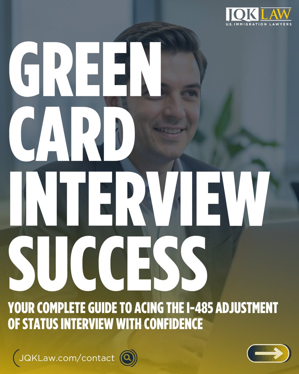 JQKLawFirm's tweet image. USCIS interviews are back!
June 2025 updates + wait times by location.
Expert tips &amp;amp; stats to succeed.
Practice, prepare, and win!

Read the full carousel here: instagram.com/jqklawfirm
💬 Save, share, comment.

#uscisupdates #greencardinterview #immigrationtips #jqklaw