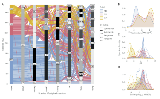ASMicrobiology's tweet photo. By integrating decades of data into a trait-based guild framework, researchers reveal the niche differentiation of microbial iron redox cycling taxa across environments, offering a foundation for incorporating iron cycling into ecosystem models. #mSystems: https://t.co/PVFdTkqkX4 https://t.co/COwQQ0zkmy