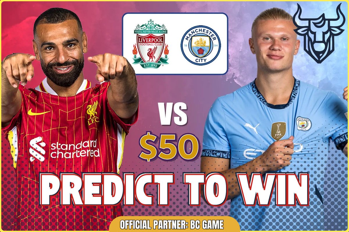 🏆Predict to Win - PREMIER LEAGUE CLASH🏆

⚽️LIVERPOOL Vs MANCHESTER CITY⚽️

Rules?
- Follow @Gamblebulls  and Repost this. 
- Anyone who comments more than once will be disqualified
- Make your predictions pre KICK OFF. 

💰WIN: $50 (5 Winners) 

👇Winners announced after full
