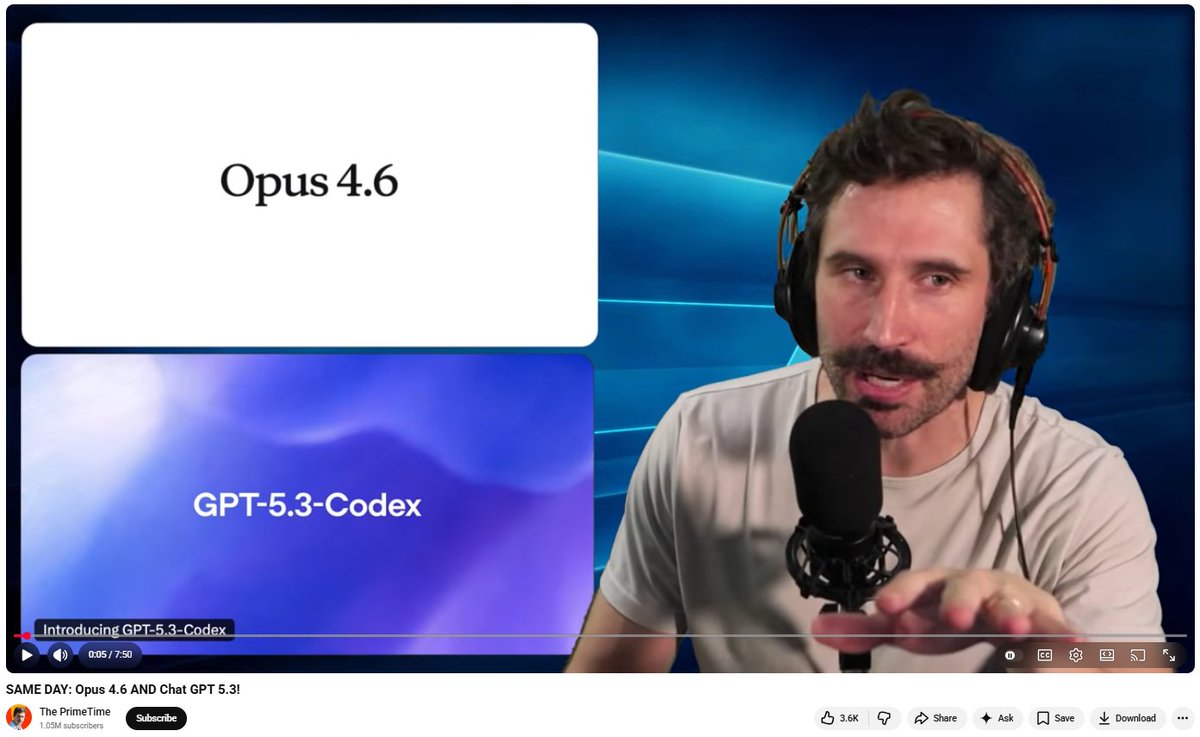 🤖 Model Face-Off
Opus 4.6 🆚 GPT-5.3-Codex

🏆 Winner: GPT-5.3-Codex 🚀
