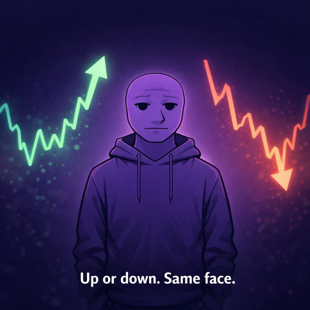 Today is a new day. The market bounced. Solana went down to $67 and now sitting at 84. The manipulation was strategically tactical. Purkies remained convicted in the direction and built for them. Emotions can ruin you. Logic and understanding that we’ve been here before takes