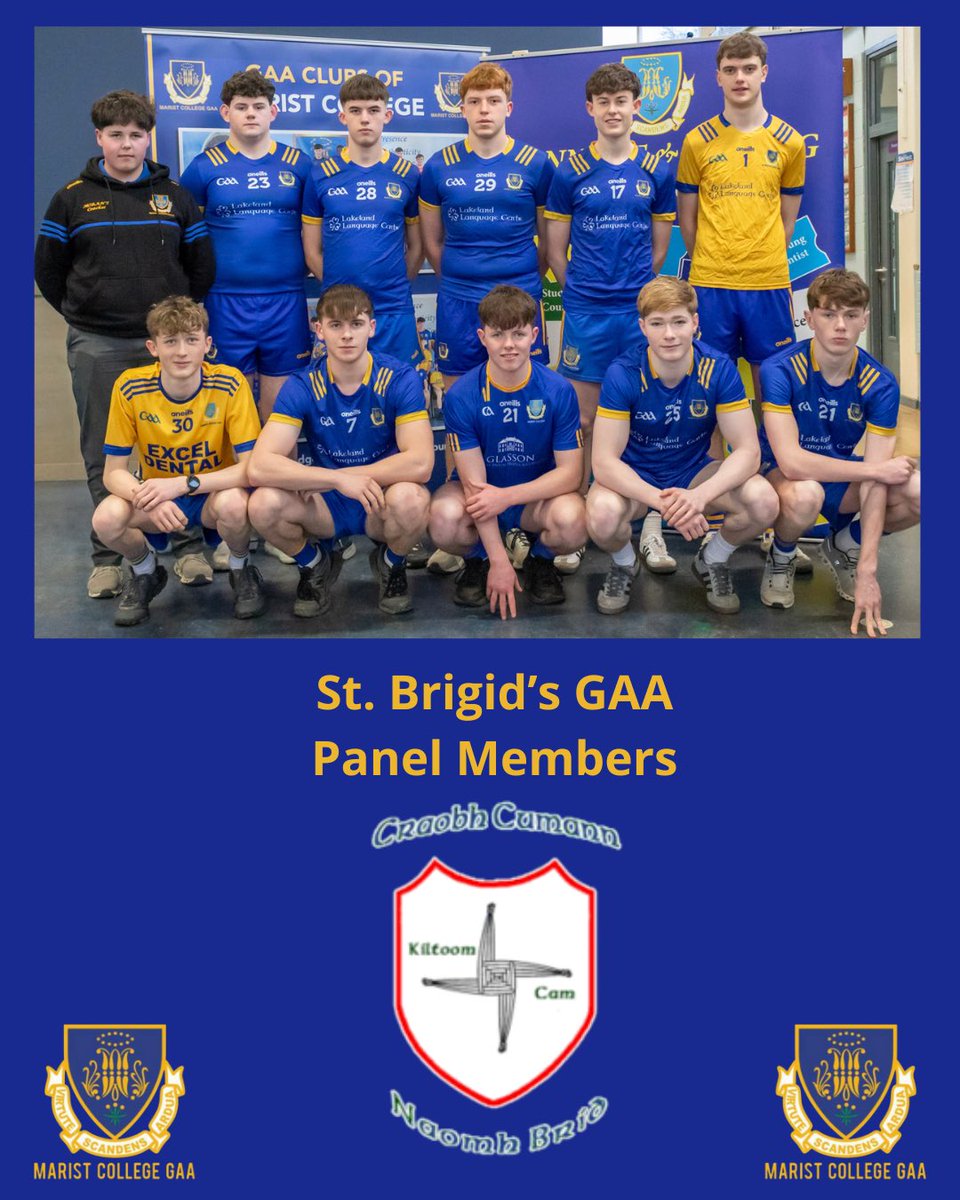 Marist College GAA Department would like to thank St. Brigid’s GAA for their generous contribution and sponsorship of players in the lead up to the Leinster Final this weekend. 💚❤️💙💛 <a href="/StBrigidsRos/">St.Brigid's Gaa Club</a>