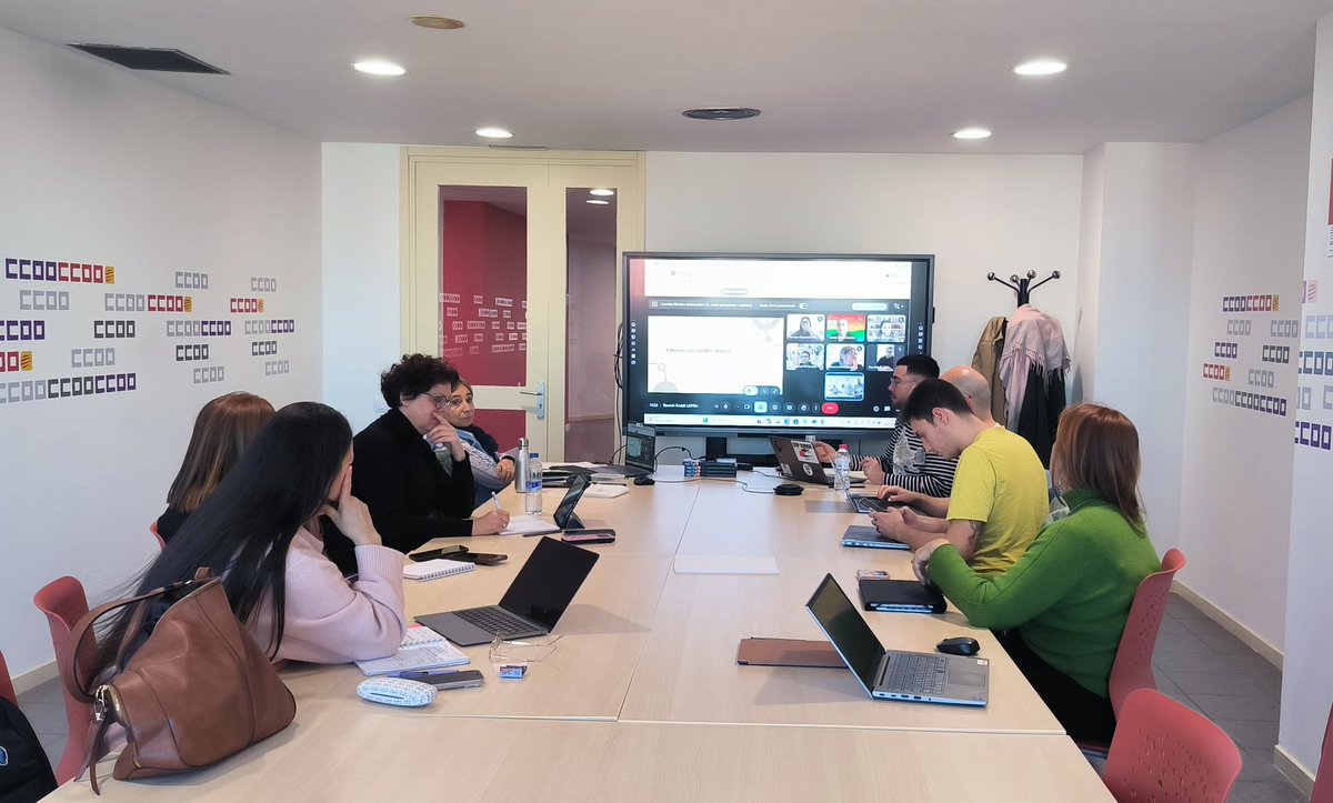 Avui al plenari de l'àmbit LGTBI de <a href="/ccoocatalunya/">CCOO de Catalunya</a>: actualitzacions legislatives, espais de participació i mesures contra la discriminació de la classe treballadora LGTBI. 
Bona feina!🏳️‍🌈