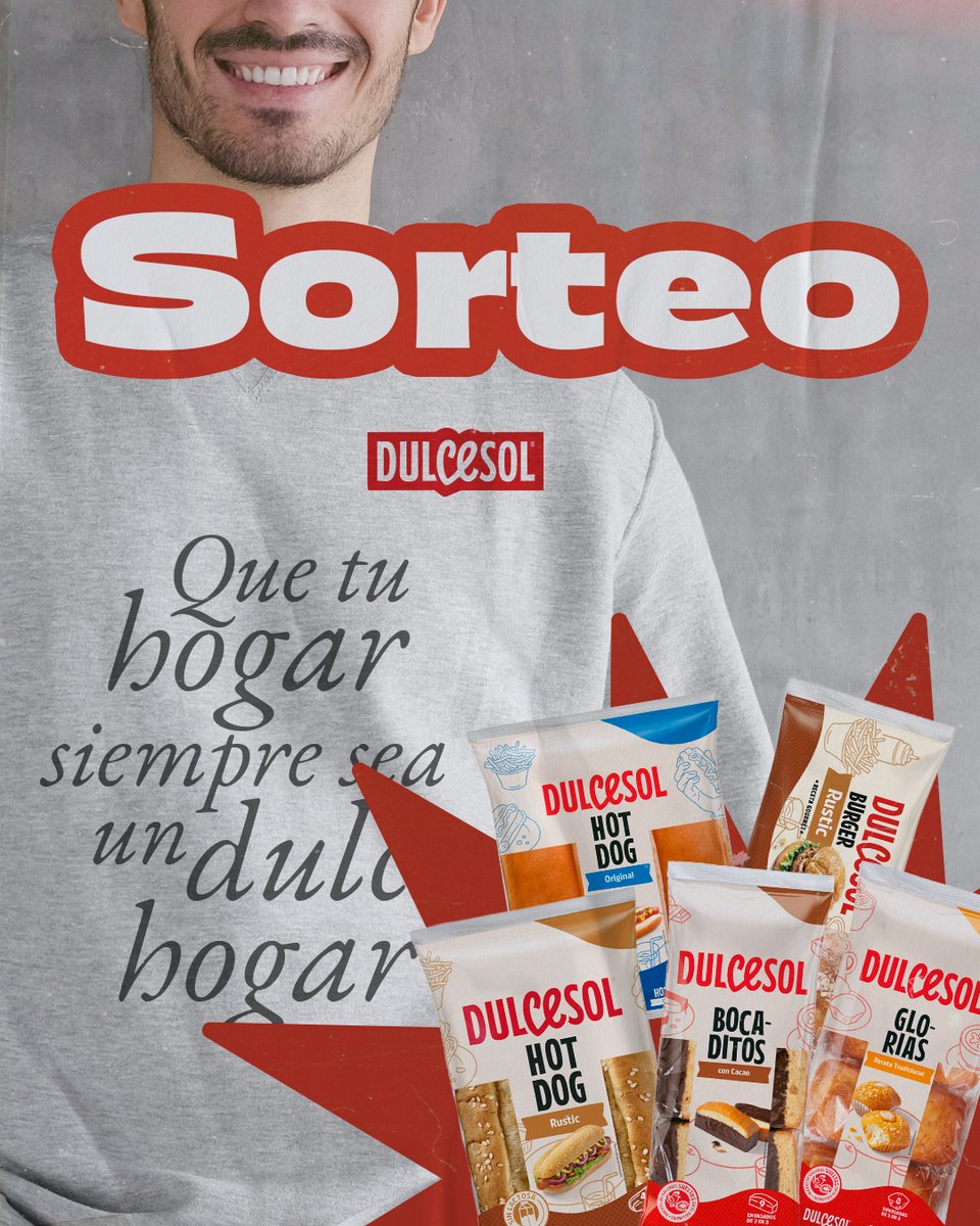 #Sorteo #Dulcesol 🤩 Participa hasta el 19 de febrero y gana un lote de productos de nuestra marca #Dulcesol. Habrá 5 ganadores.
👉 Sigue a <a href="/vickyfoods/">Vicky Foods</a>
😃 Dale a 'Me gusta' y haz RT
😍 Menciona a 2 amigos con los que lo compartirías.
BBLL: shorturl.at/fdaBZ