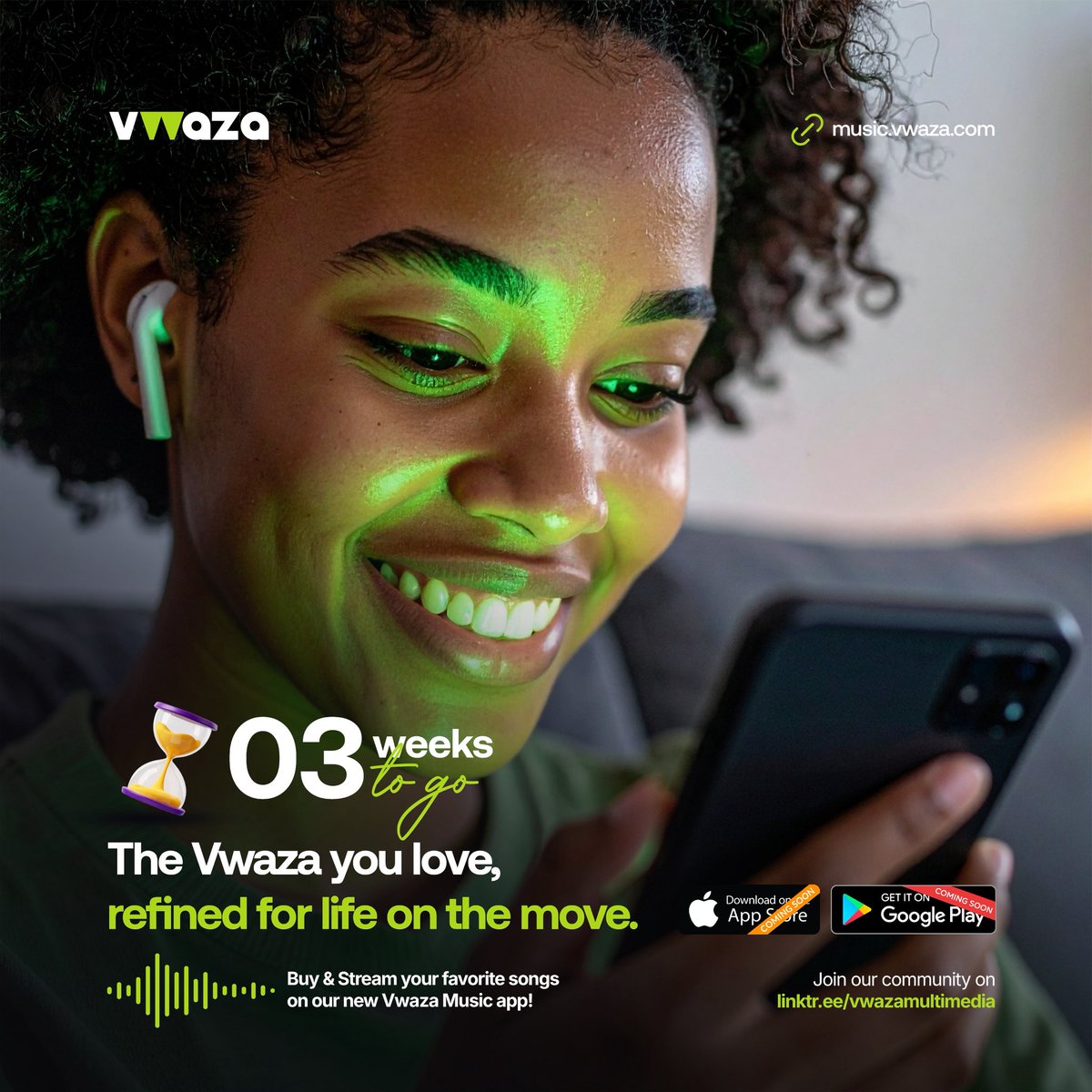 VwazaMultimedia's tweet image. Let the Count down begin🔥⏱️

We’re just 3 WEEKS away from putting the music you love right in your pocket. From your morning commute to your late-night chill, Vwaza is refined for your life on the move. 

#vwaza #vwazamultimedia #musicapp #musicdistribution #malawi