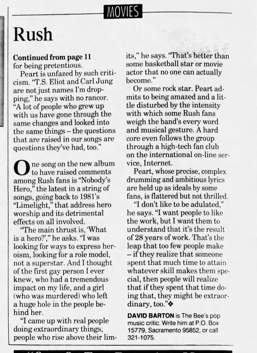RushHistory2112's tweet photo. The Sacramento Bee
February 6, 1994
#rushtheband
#counterparts https://t.co/yAi7oZYnLF